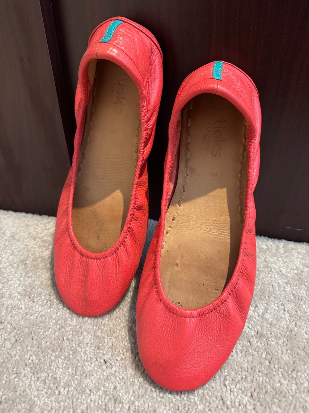 Women's Coral Tieks Leather Ballet Flats
